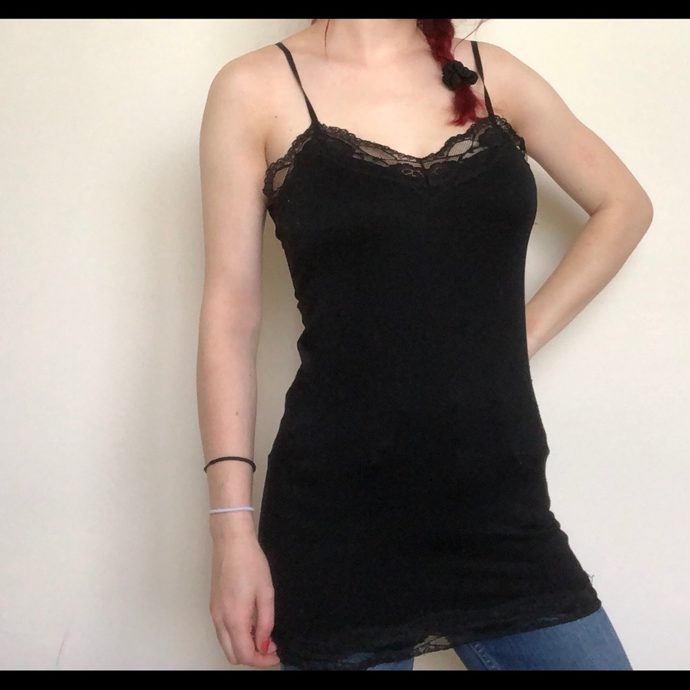 Lacey Black Tank Top